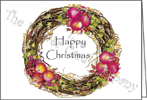 Ref: C126h CHRISTMAS WREATH (Happy Christmas)