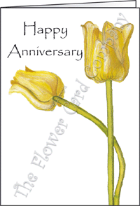 Ref: N131j PAIR OF TULIPS (Happy Anniversary)