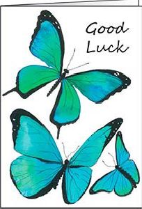 Ref: N123q AQUA BUTTERFLIES (Good Luck)