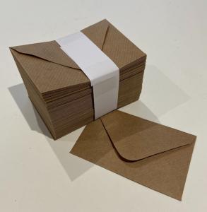 SMALL KRAFT FLORIST ENVELOPES - 65x100mm