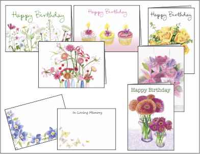 SAMPLE PACK OF FOLDING AND LARGE FUNERAL CARDS - Maximum of 1 pack per customer