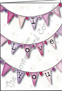 Ref: X14 BUNTING (I Love You)