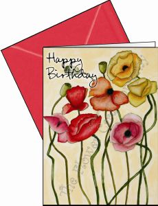 GC014 POPPIES ON CREAM